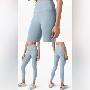 BNWT Lululemon Wunder Train High-Rise Tight 25"- Chambray (Light Blue)